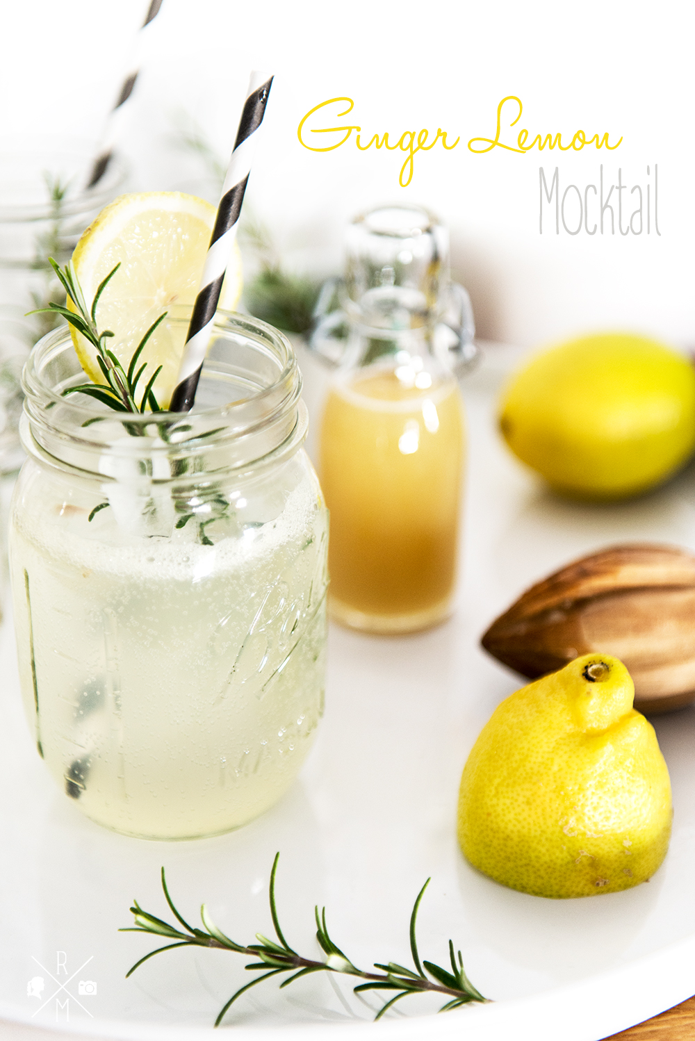 Ginger Lemon Fizz - alkoholfreier Ingwer Zitronen Cocktail mit selbst gemachtem Ingwersirup | relleomein.de