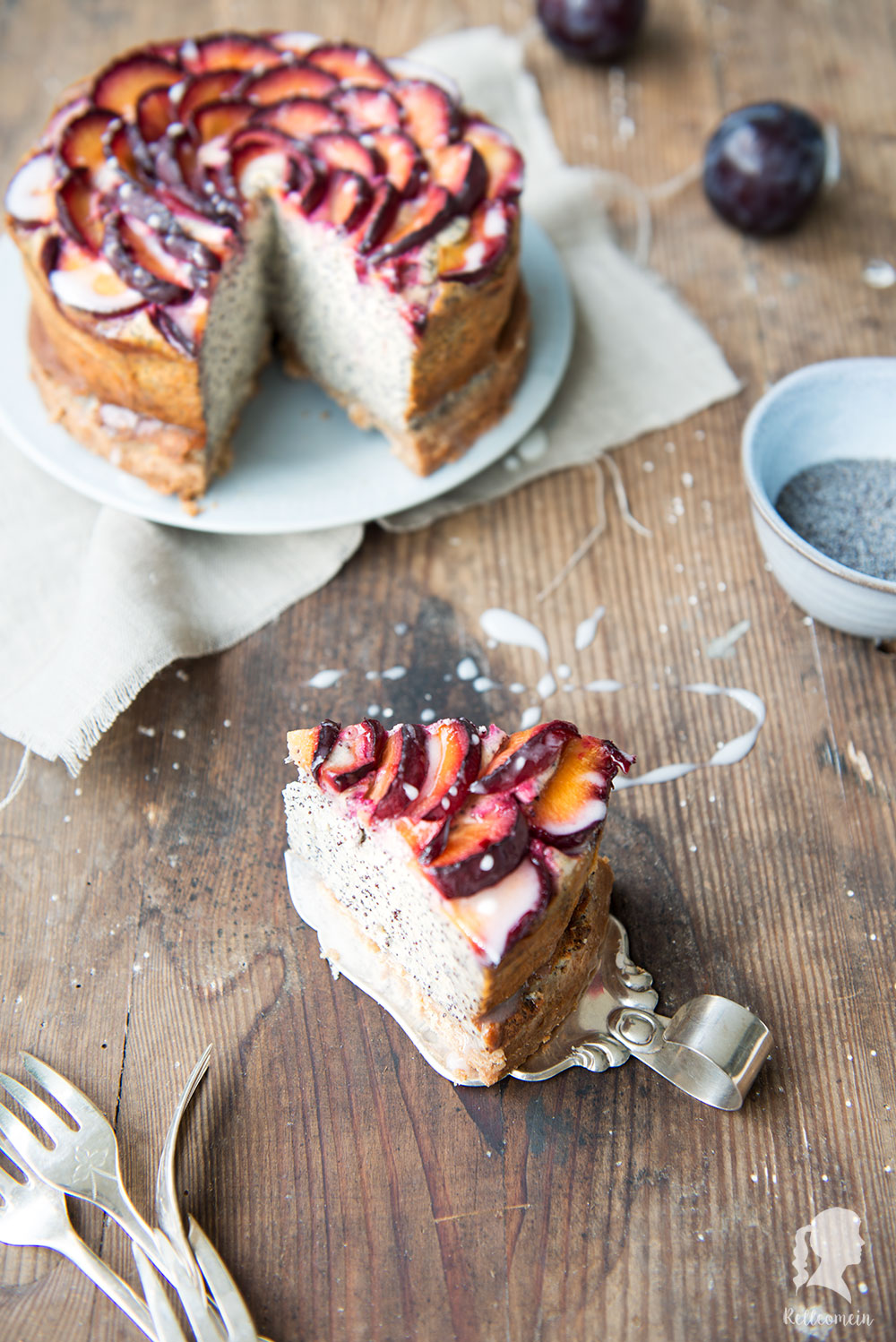 Mohn Käsekuchen mit Pflaumen (inkl. Thermomix® Rezept) |relleomein.de