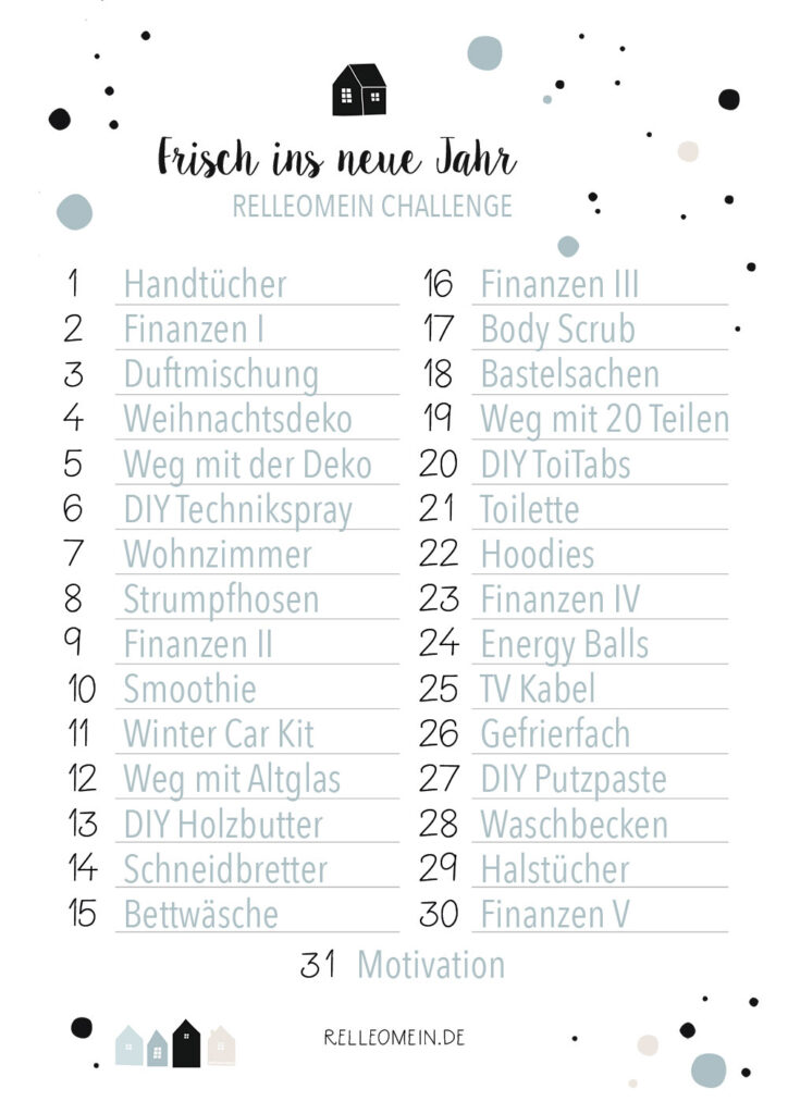 Mit mehr Ordnung frisch ins Neue Jahr | relleomein.de #ordnungschallenge #organizing