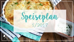 Vegetarischer Speiseplan für die erste Januarwoche