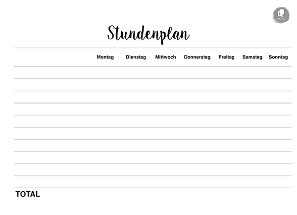 Stundenplan für Blogger | relleomein.de